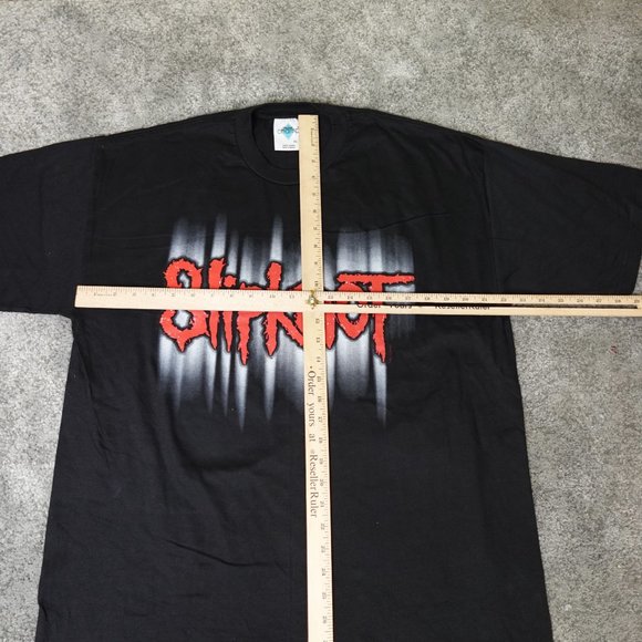 Vintage Slipknot Shirt Mens XL 2001 Metal Band Black Concert Tee T-Shirt - Picture 5 of 8